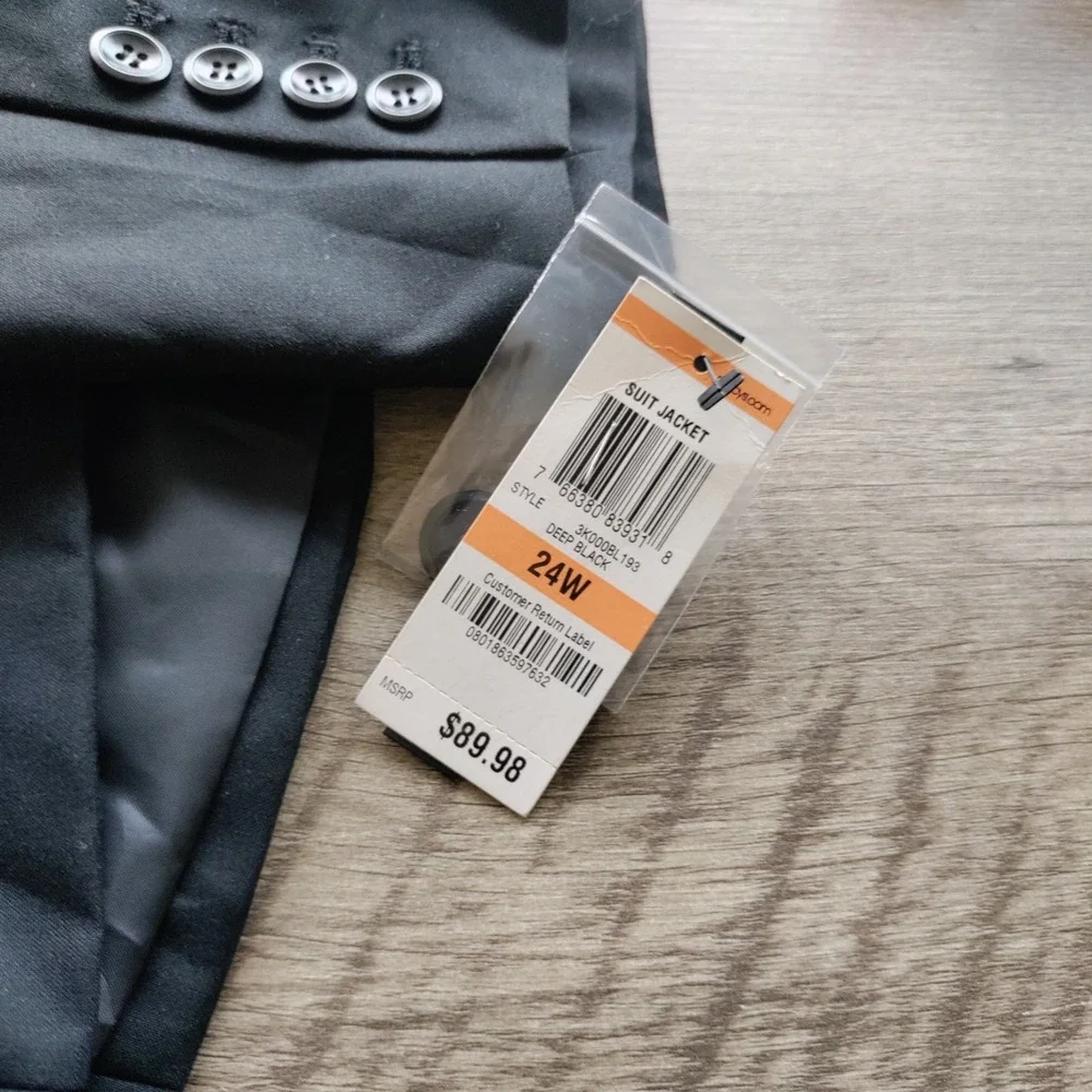 Inc‎ Womans Black Bkazer Size 24W New